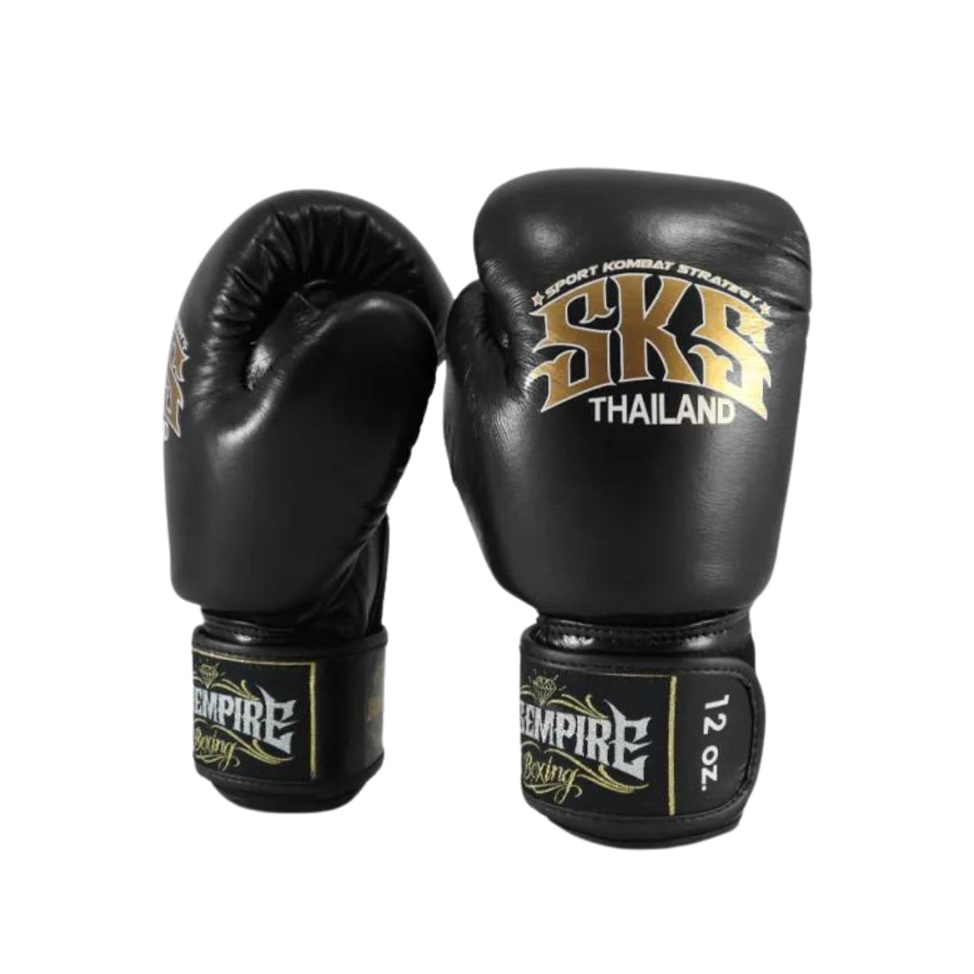 SKS Boxing Gloves - Black - Muay Thai Store