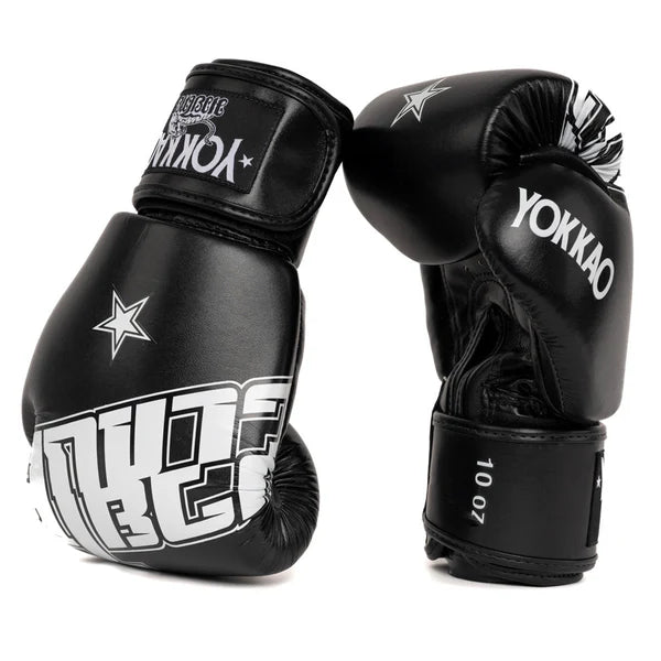 Yokkao Boxing Gloves - Lettering Black - Muay Thai Store