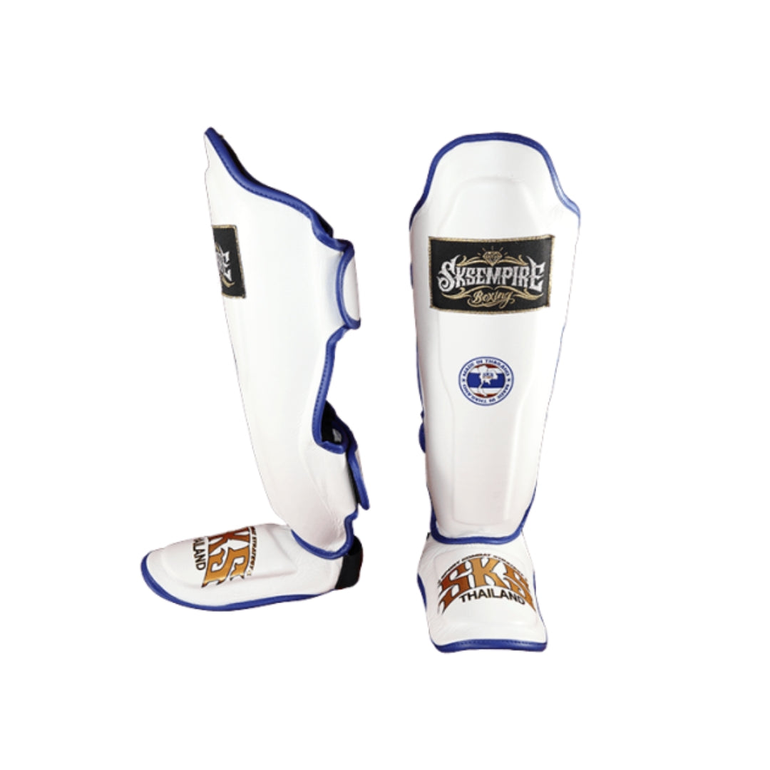 SKS Shin Guards - White/Blue