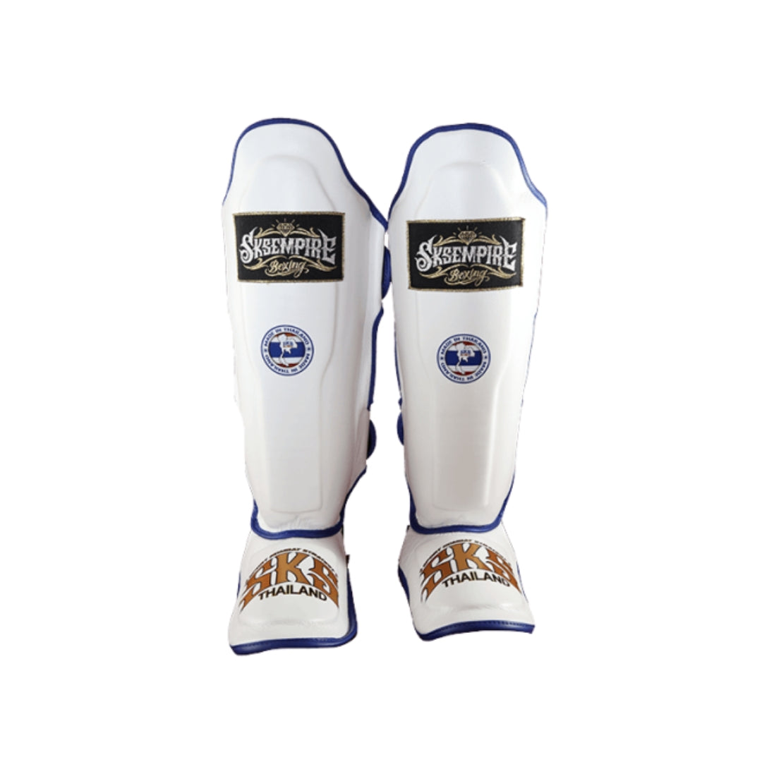 SKS Shin Guards - White/Blue