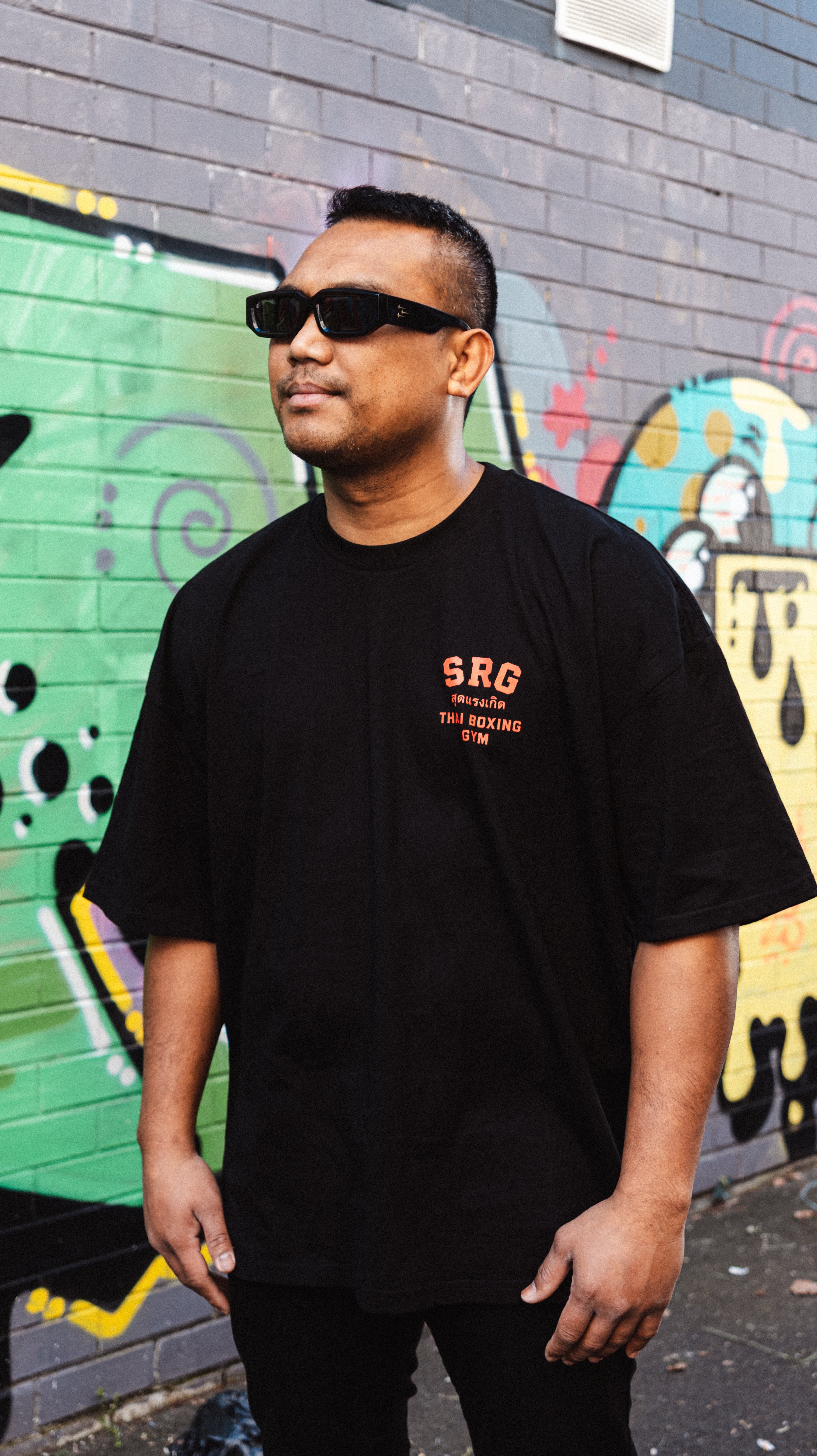 SRG T-Shirt - Oversized Retro shirt (Black)