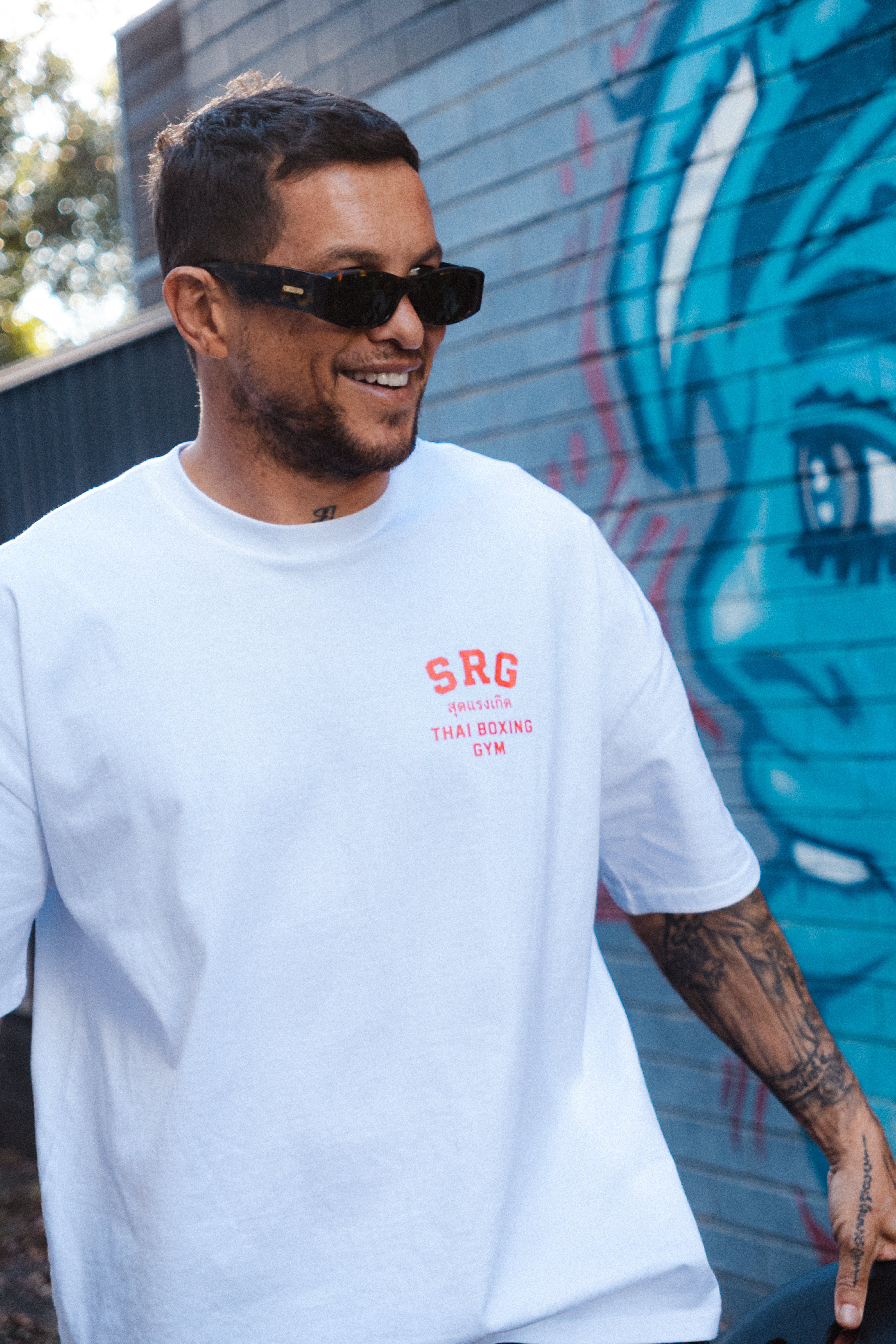 SRG T-Shirt - Oversized Retro shirt (White)