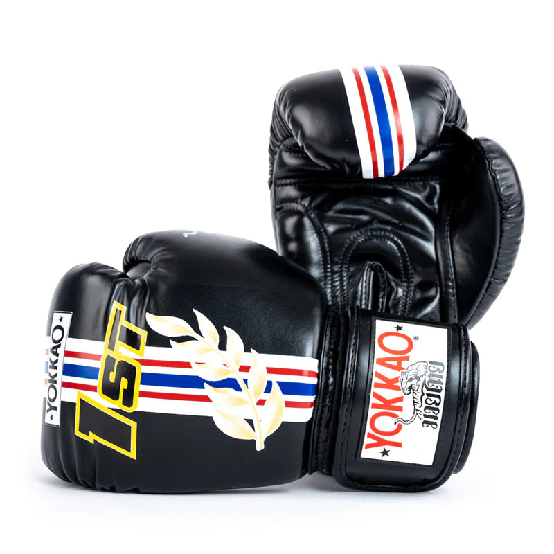 Yokkao Boxing Gloves - First at the race Black