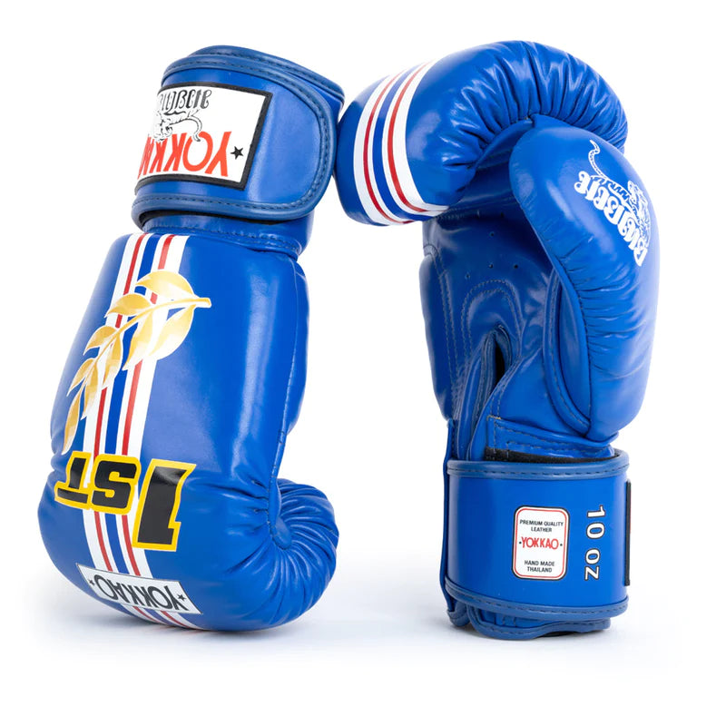 Yokkao Boxing Gloves - First at the race Blue