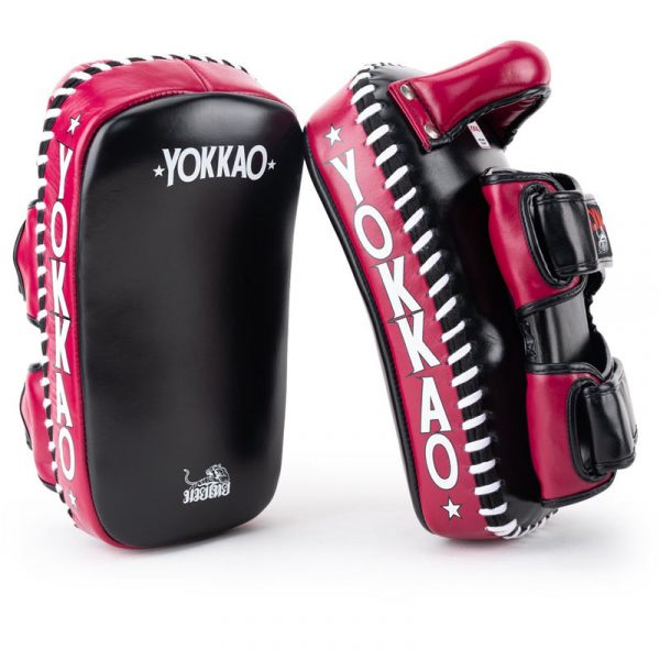 Yokkao Curved Thai Pads - Black/Cerise