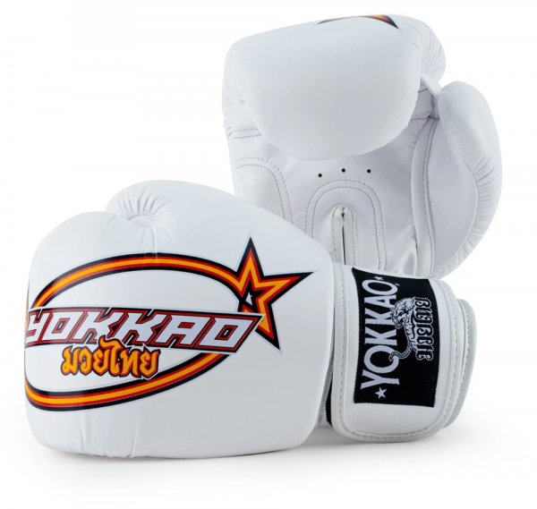 Yokkao Boxing Gloves - Vertical White